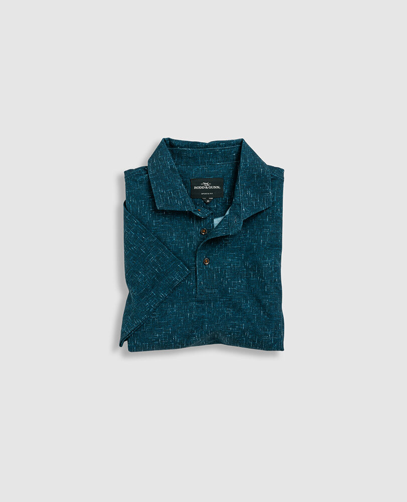 Fitzroy Bay Polo, TURQUOISE, Flat Lay