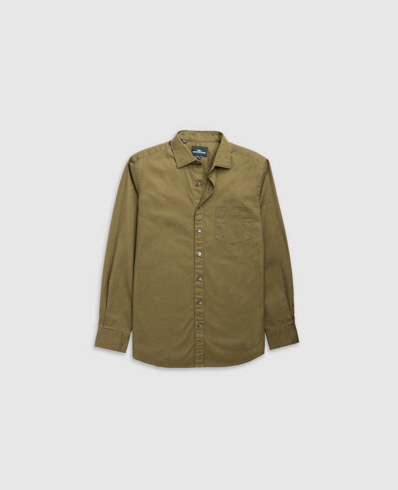 Mavis Lake Sports Fit Shirt, KHAKI, Flat Lay