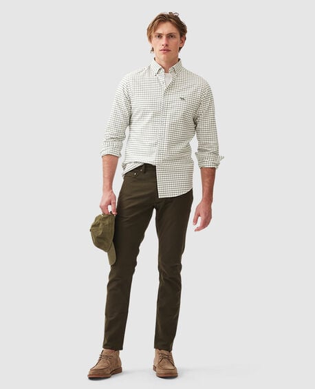 Gunn Check Oxford 3 Sports Fit Shirt, FERN