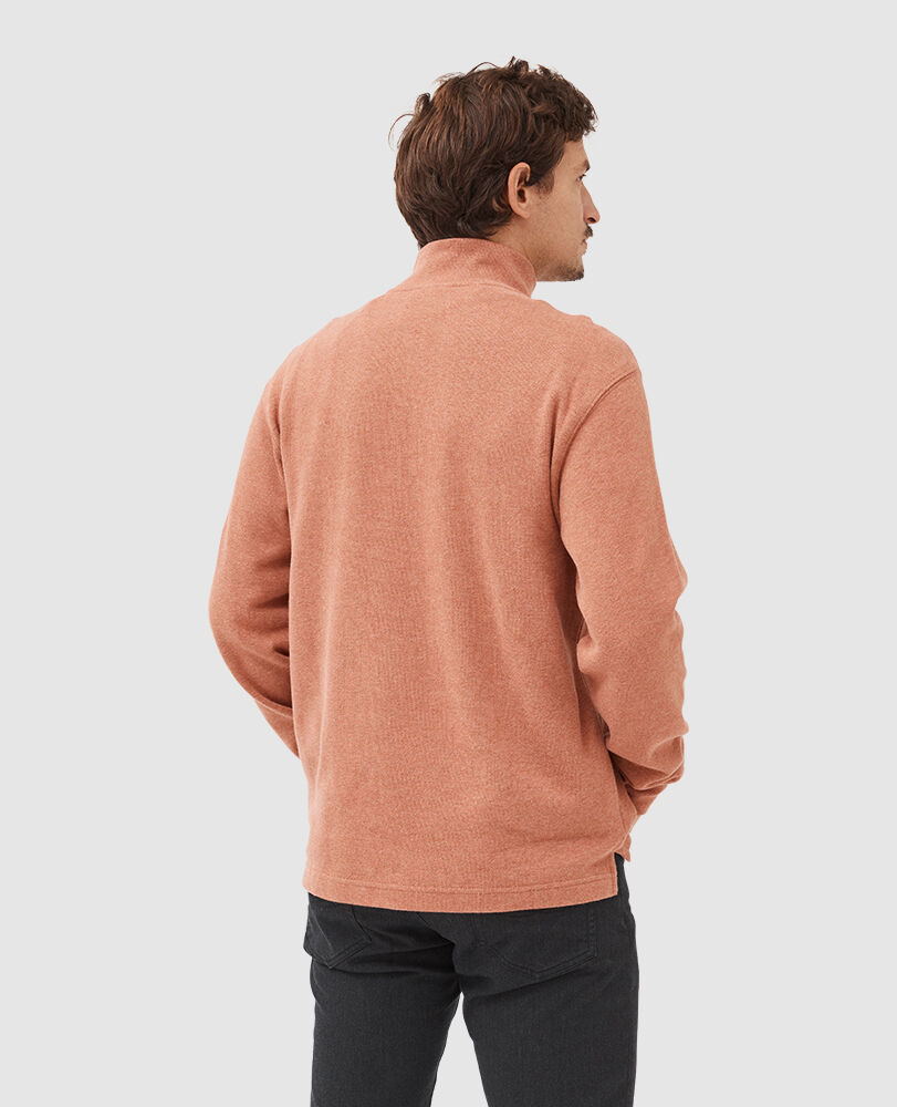 Alton Ave 1/4 Zip Sweat, PAPAYA, Back