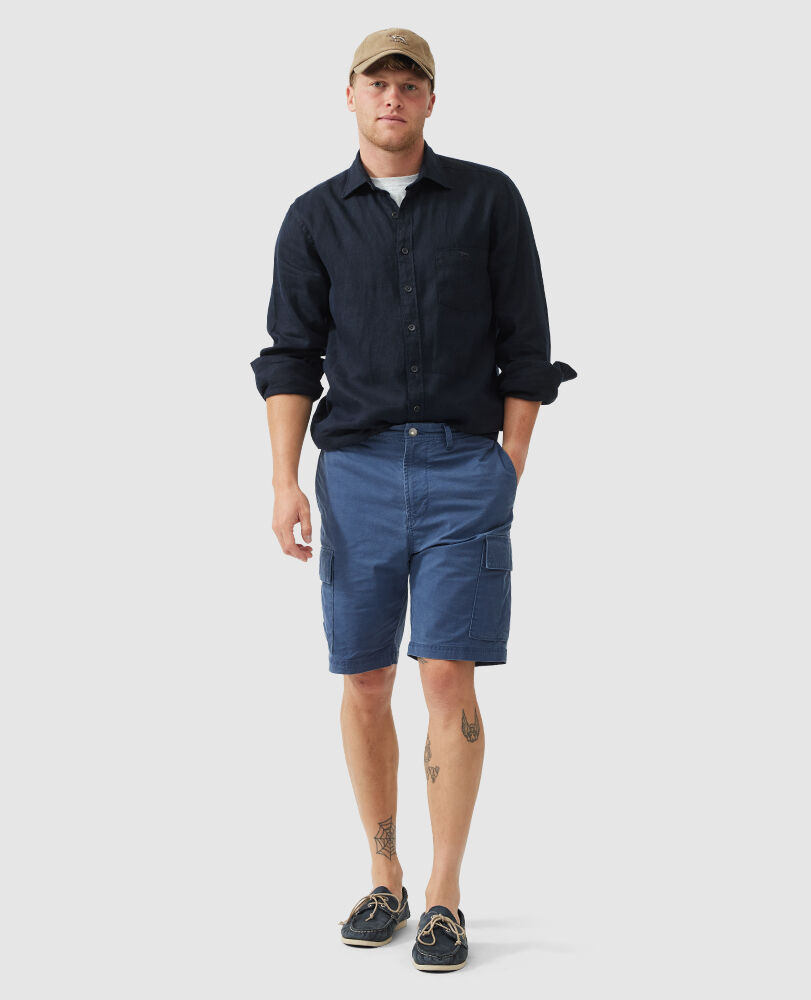 Arkles Bay Utility 9" Short, DENIM, Off Front
