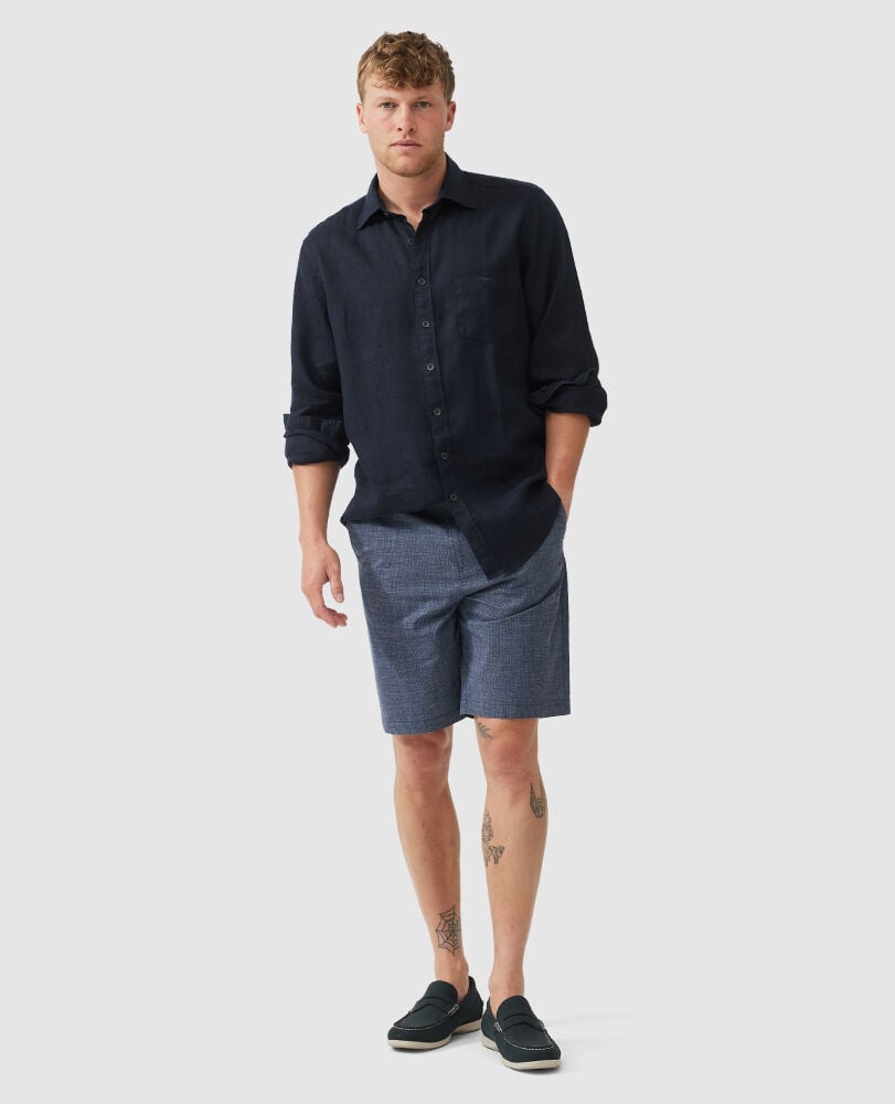 Cable Bay Shirt, MIDNIGHT, Off Front