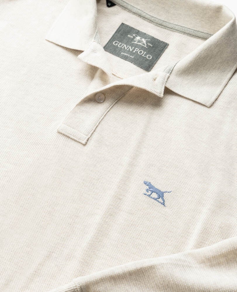 Long Sleeve Sports Fit Gunn Polo, NATURAL, Detail 2