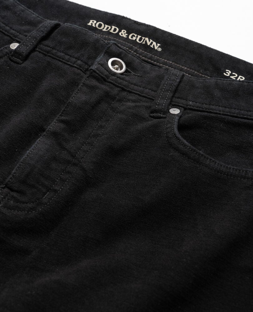 Albury Moleskin Straight Jean, NERO, Detail 2