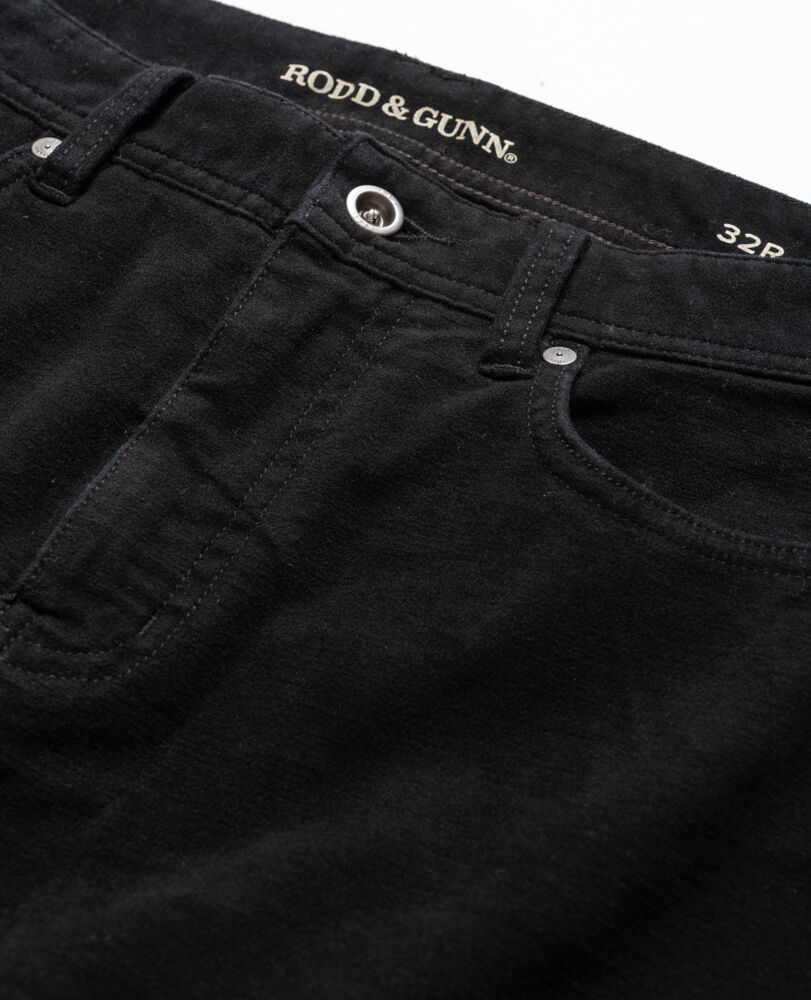 Gerade Straight Moleskin-Jeans Albury, NERO, Detail 2