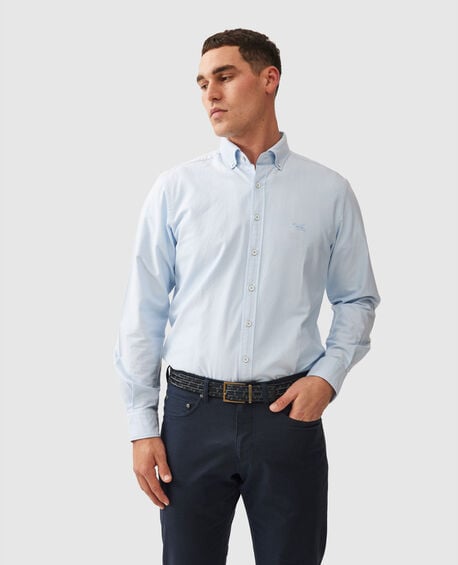 Gunn Oxford Sports Fit Shirt, POWDER BLUE