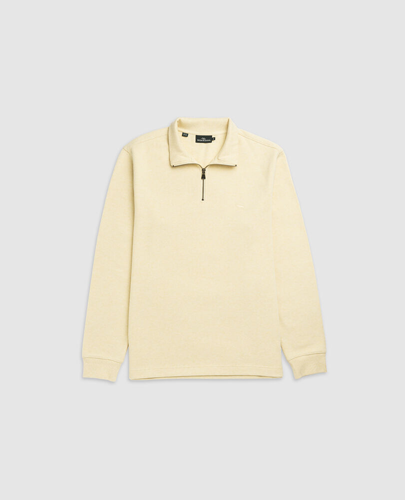 Sweatshirt col 1/4 zip alton ave, CITRON, Flat Lay