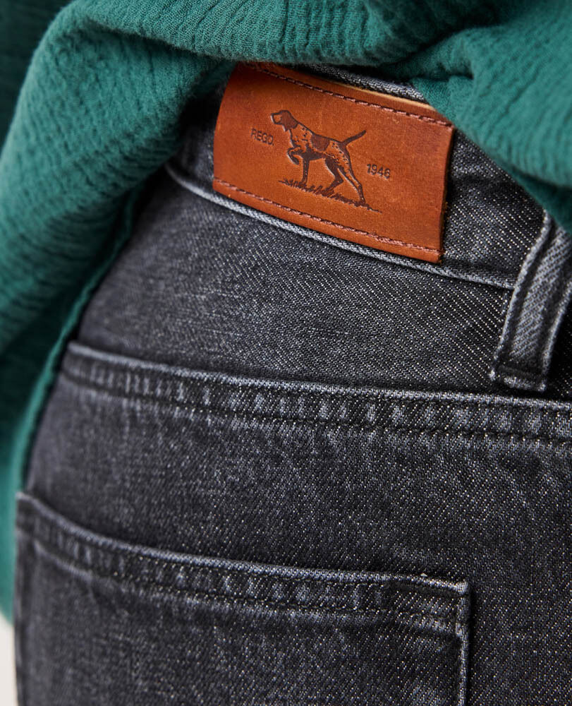 Woodbine Loose Fit Jean, CHARCOAL, Flat Lay