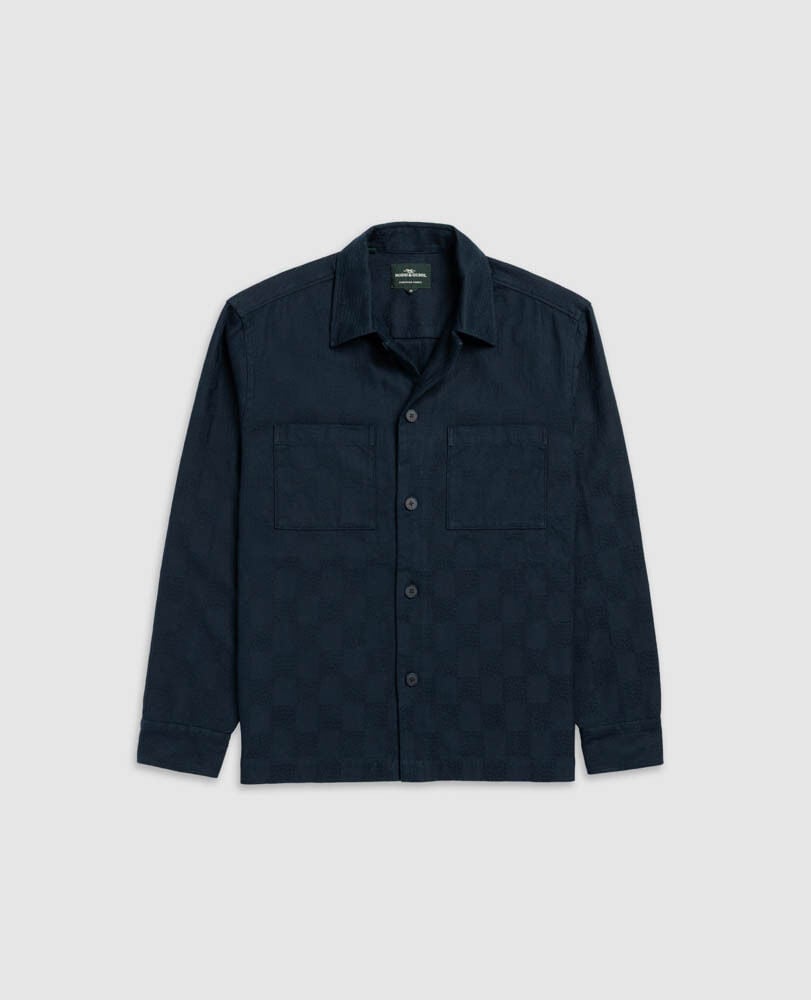 The Fortress Shirt, NAVY, Flat Lay