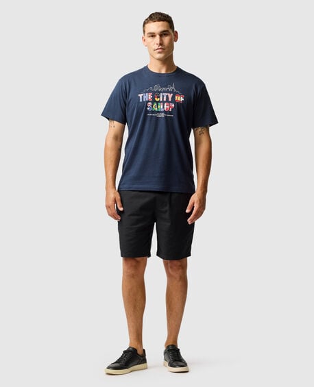 The City Of SailGP Sports Fit T-Shirt, MIDNIGHT