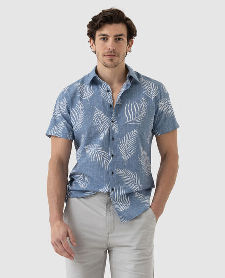 Martains Bay Sports Fit Shirt, STONEWASH