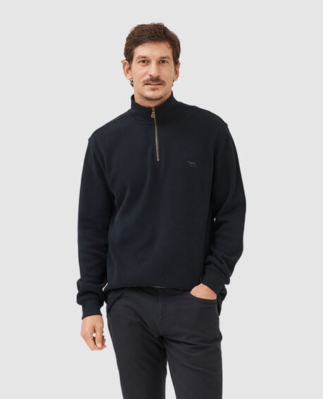Sweatshirt col 1/4 zip alton ave, ECLIPSE