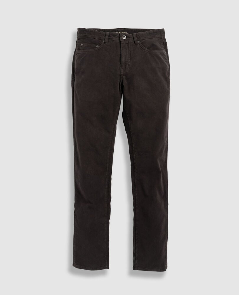 Albury Moleskin Straight Jean, CHARCOAL, Flat Lay