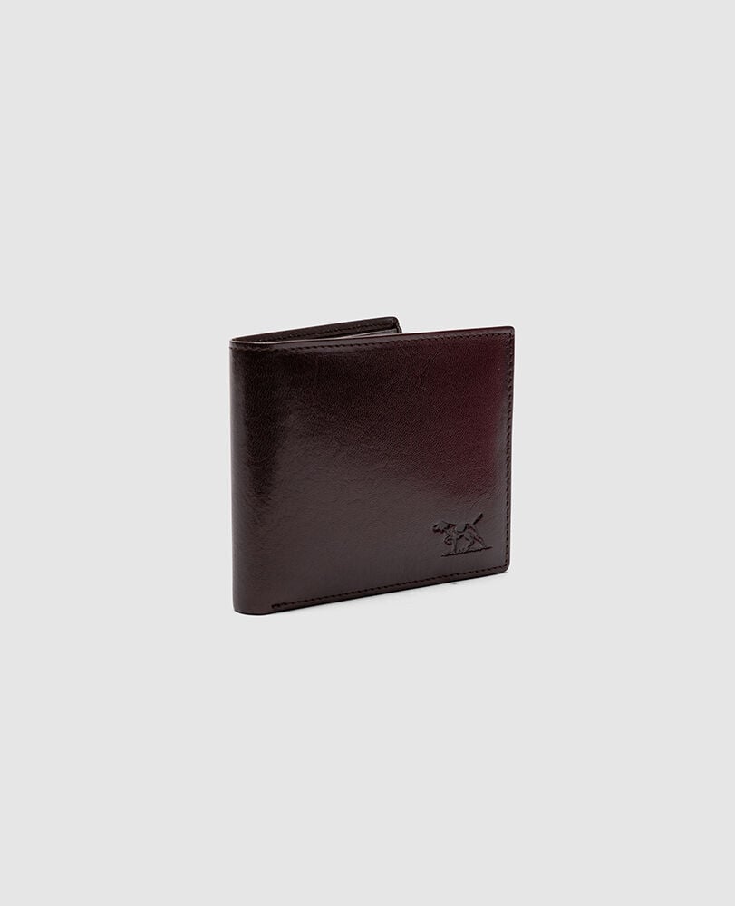 Wakefield Bi-Fold Wallet, CHOCOLATE, Off Front