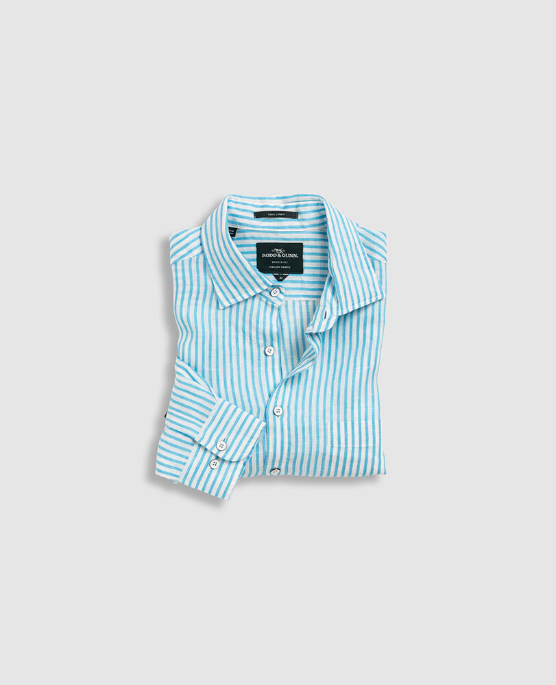 Port Charles Sports Fit Shirt, MARINE, Flat Lay