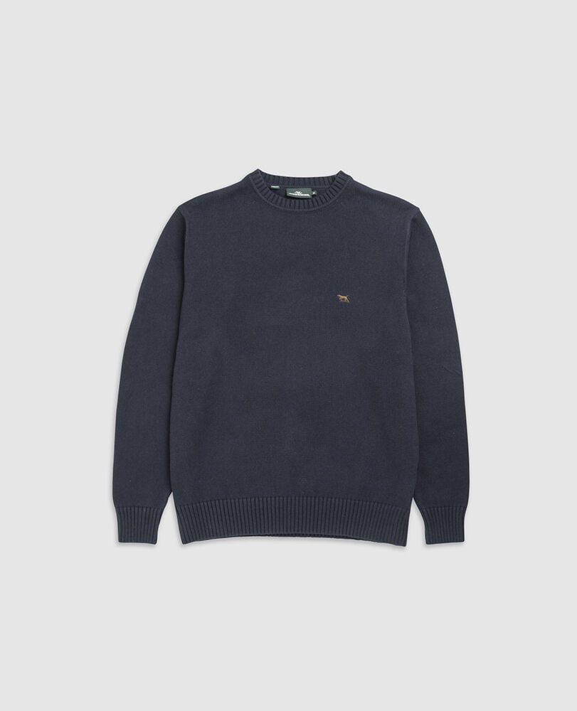 Gunn Crew Sweater, SAPPHIRE, Flat Lay