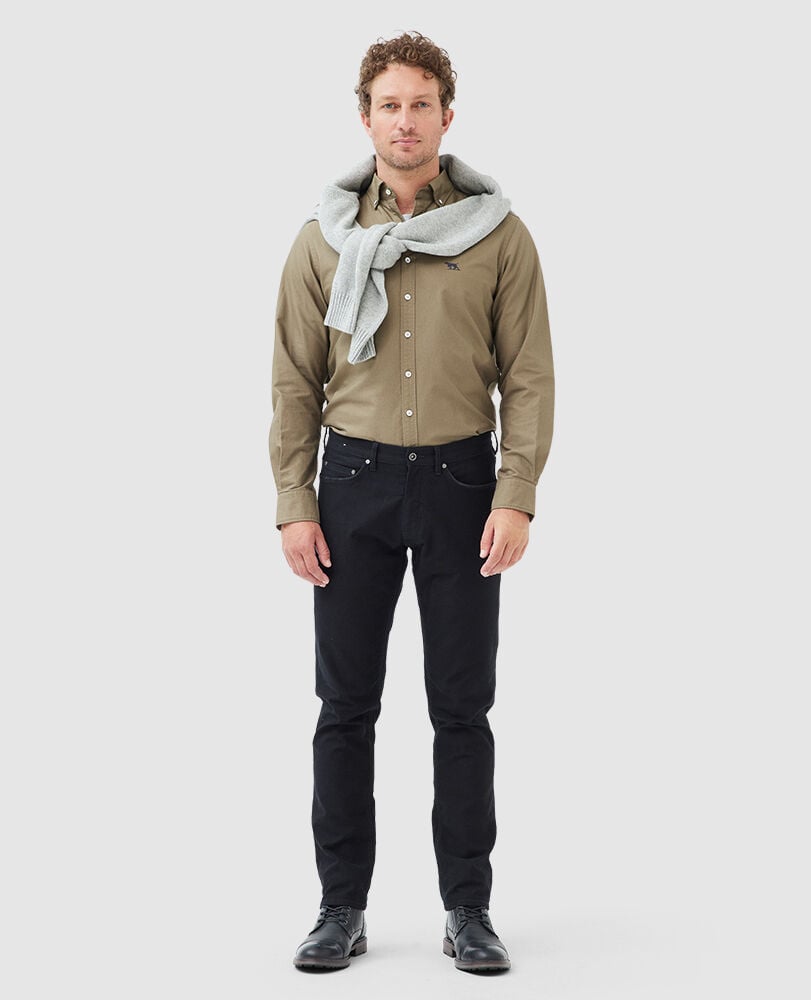 Gunn Oxford Pd Sports Fit Shirt, OLIVE, Off Front