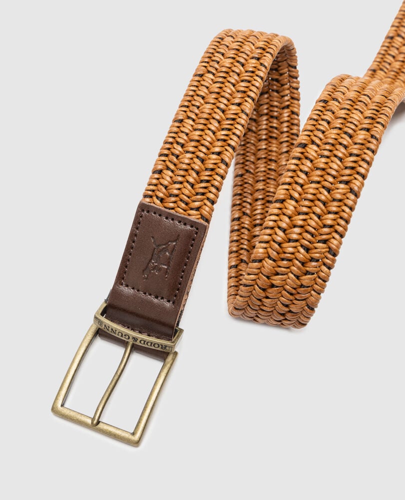 Shore Stretch Belt, LIGHT COGNAC, Back