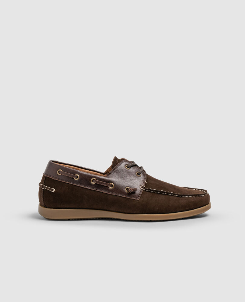 Gordons Bay Boat Shoe, DARK CHOCOLATE, Front