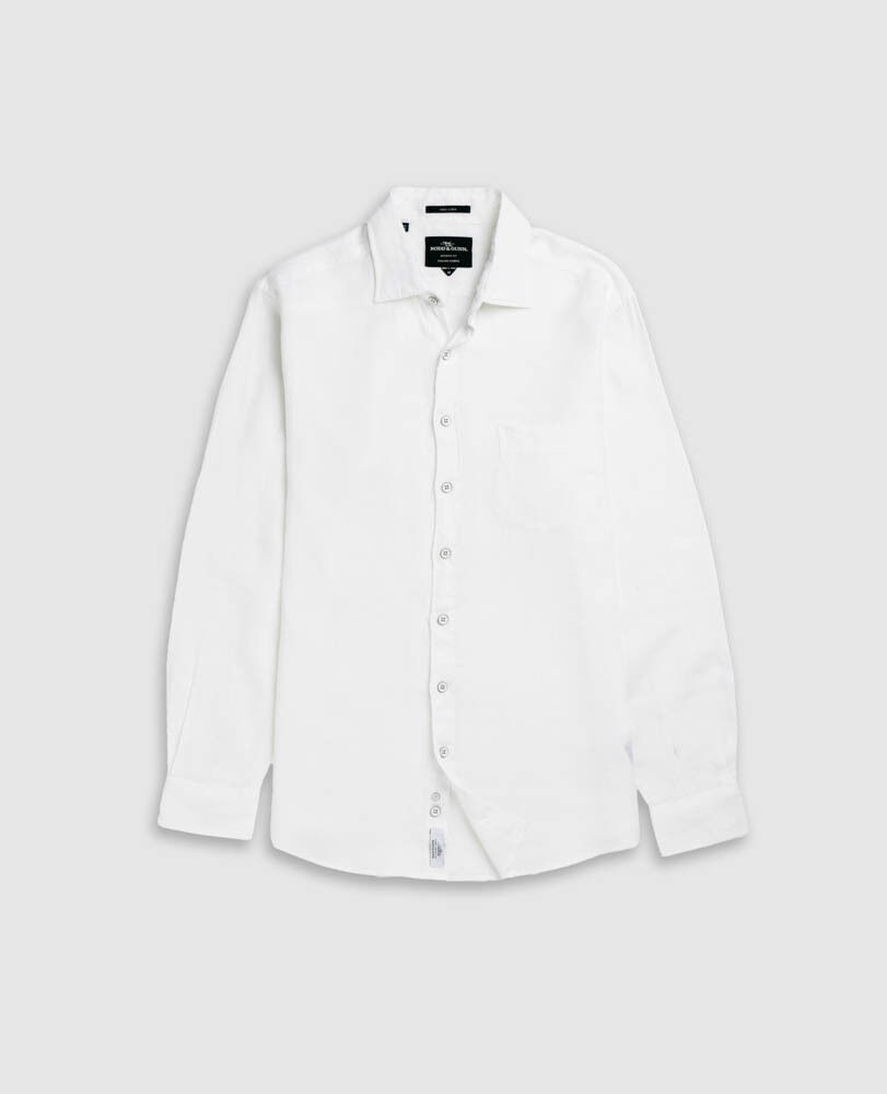 Coromandel Hemd mit sportlicher Passform, SCHNEE, Flat Lay