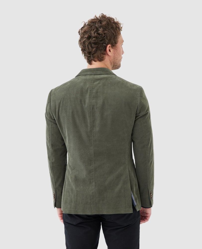 Saint Bathans Sports Fit Jacket, MOSS, Back