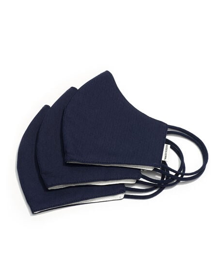 Rg Face Mask Three Pack, NAVY