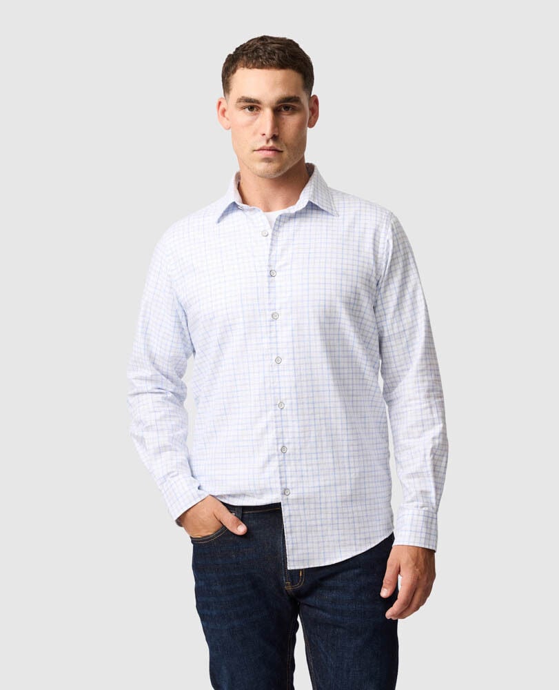 Mount Victor Sports Fit Shirt, CORNFLOWER, Front