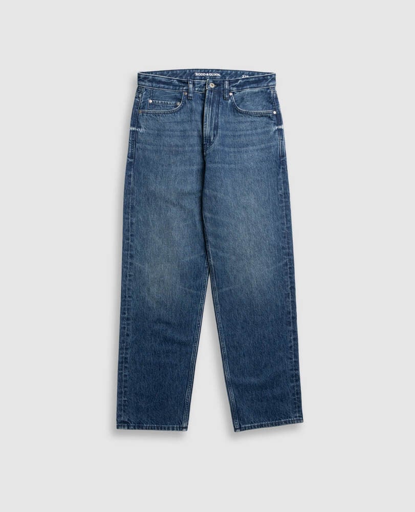 Dunearn Loose Fit Jean, WASHED INDIGO, Flat Lay