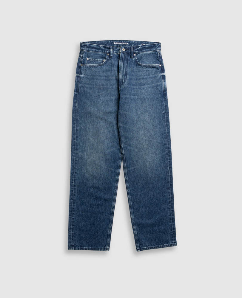 Dunearn Loose Fit Jean, WASHED INDIGO, Flat Lay