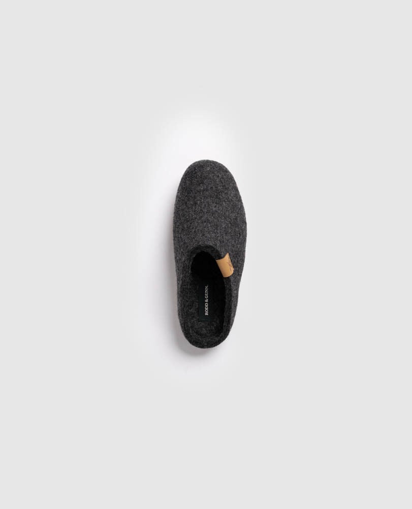 Wanaka Wool Slipper, CHARCOAL