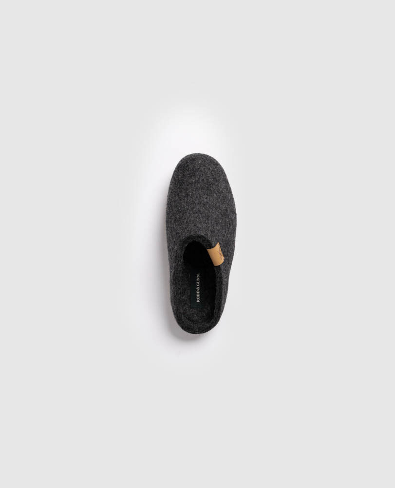 Wanaka Wool Slipper, CHARCOAL