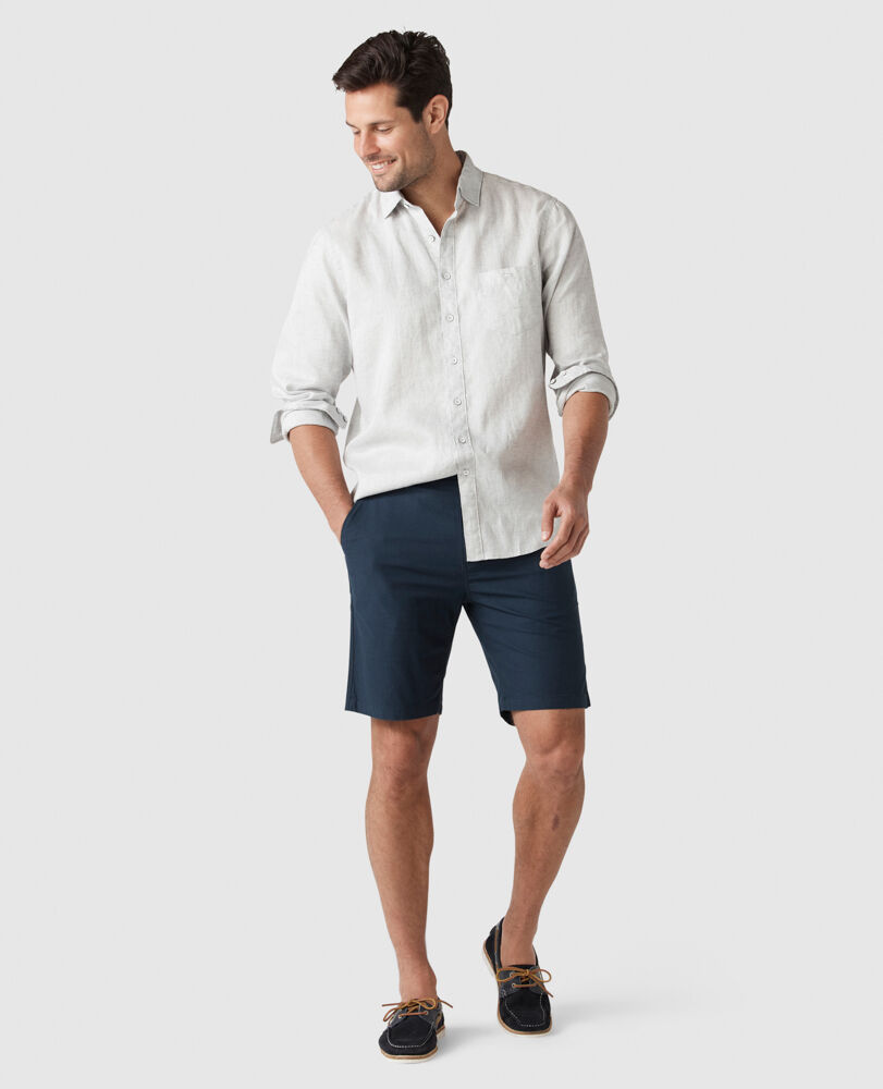 Motion Linen Shirt · Vapour SM, VAPOUR, Off Front
