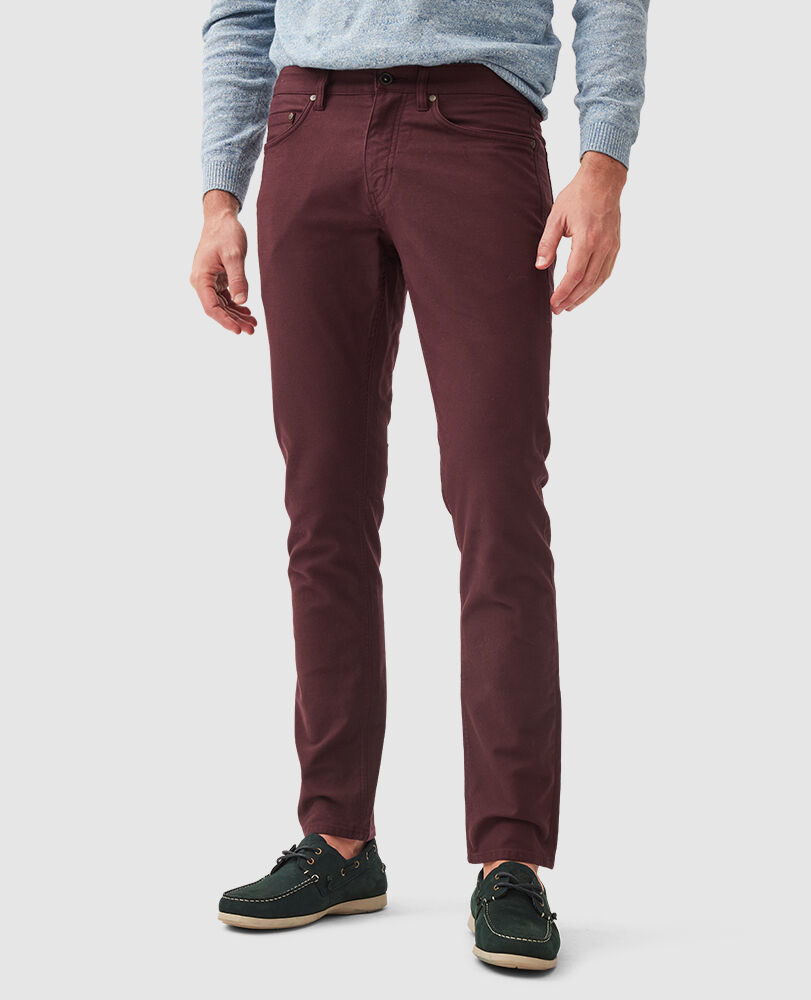 Jeans Motion 2 mit geradem Bein, GRANAT, Front