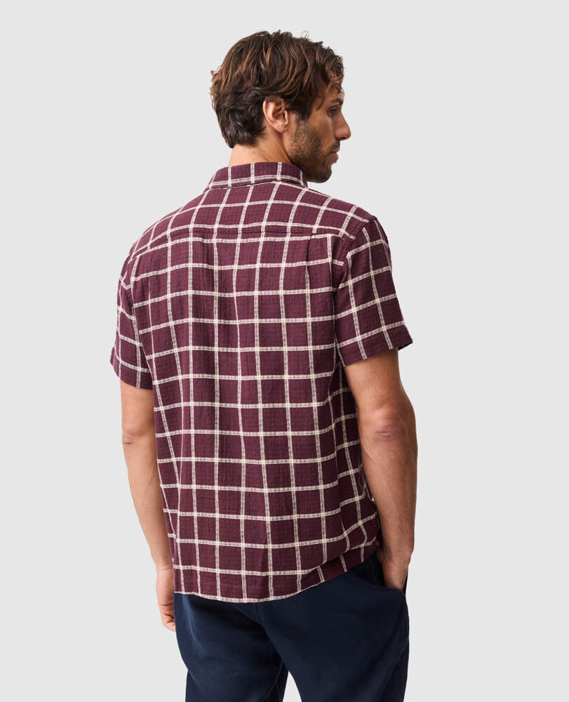 Wetherstones Shirt, BURGUNDY, Back