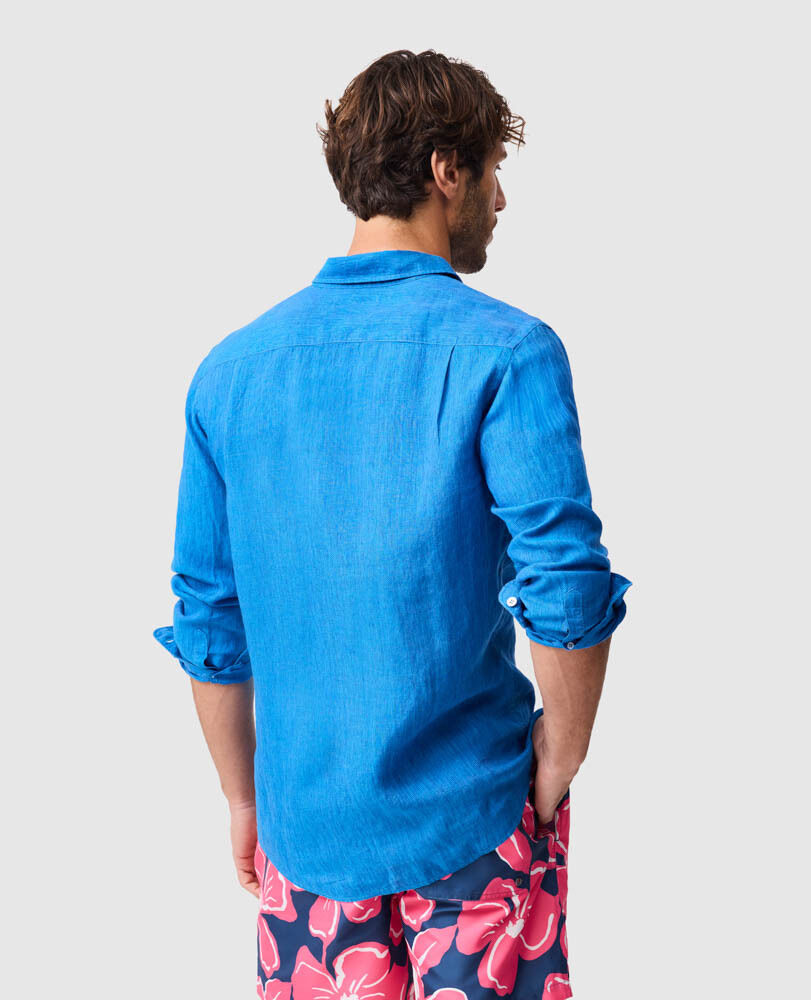 Coromandel 2 Sports Fit Shirt, CYAN, Back