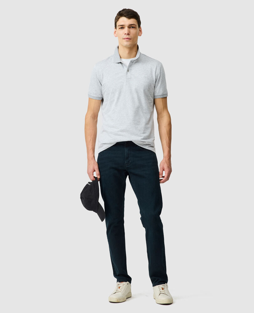 Chatto Creek Polo mit sportlicher Passform, ASCHGRAU, Off Front