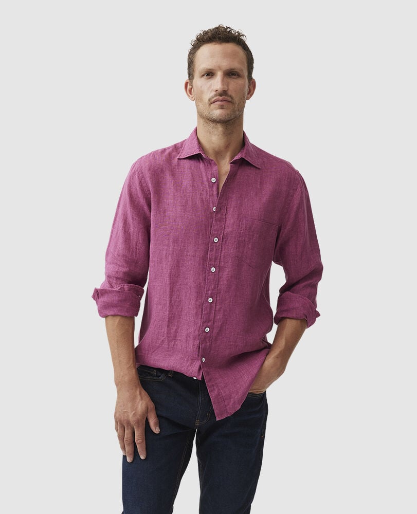 Chemise slim en lin Coromandel, BAIE, Front