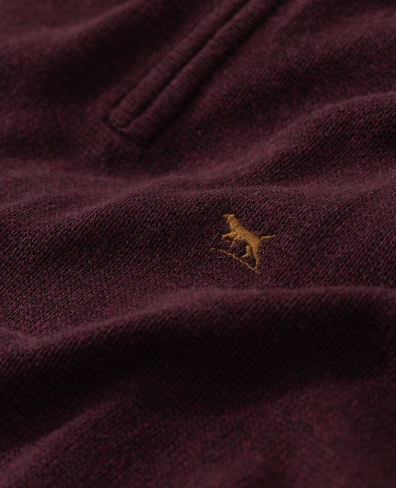 Merrick Bay 1/4 Zip Sweater, PORT, Detail 2