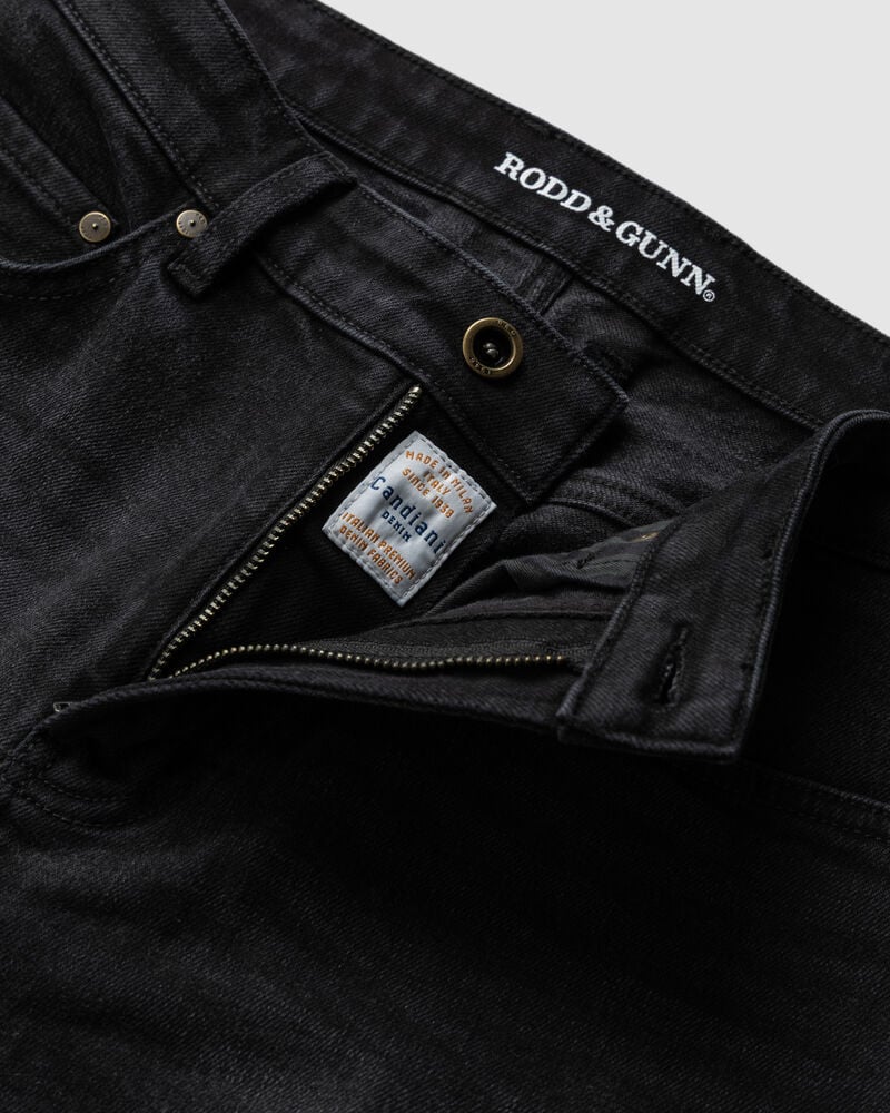 Lyell Straight Italian Denim, USED BLACK