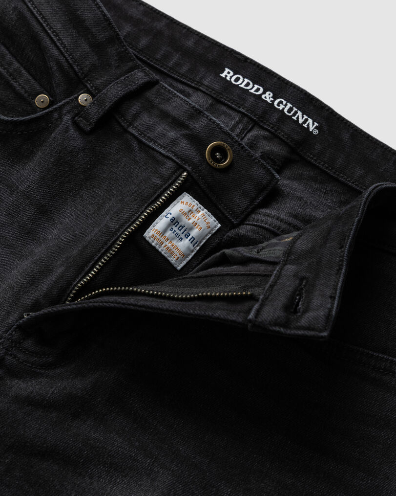 Lyell Straight Italian Denim, USED BLACK