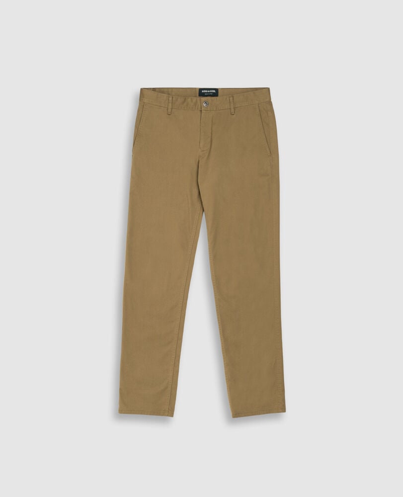 Pantalon chino droit thomas road, CAMEL, Flat Lay