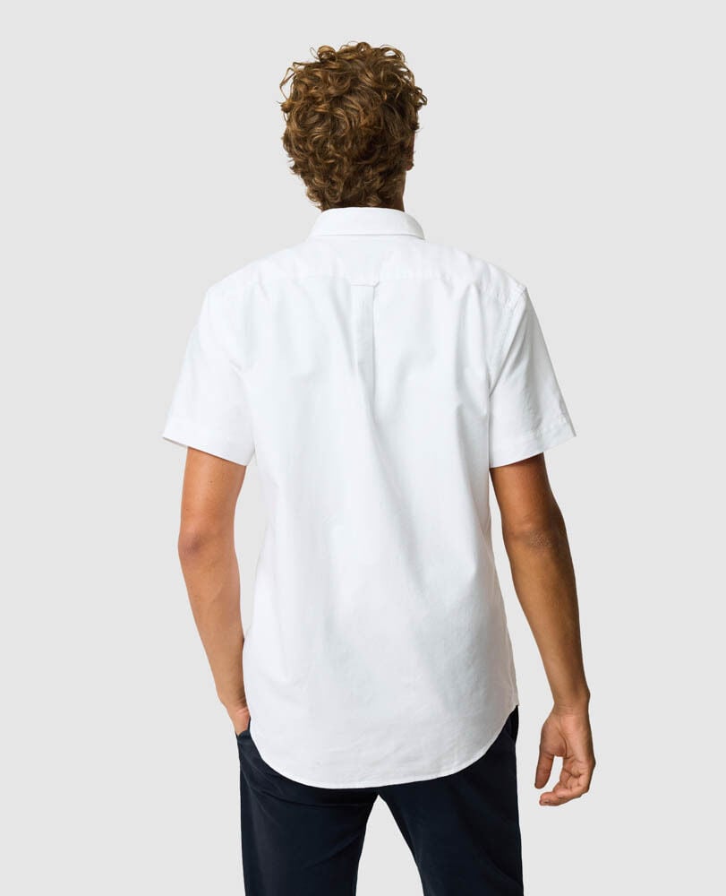 Gunn Oxford Sports Fit Shirt, BLANC, Back