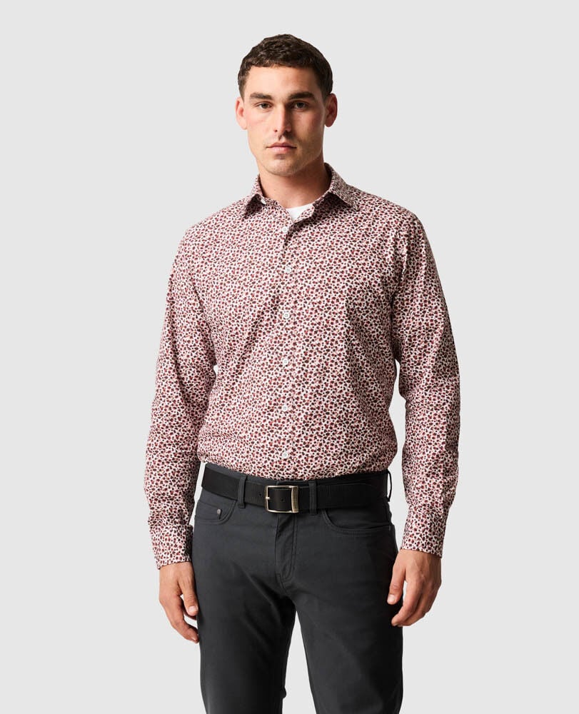 Greenstreet Sports Fit Shirt, GARNET, Front