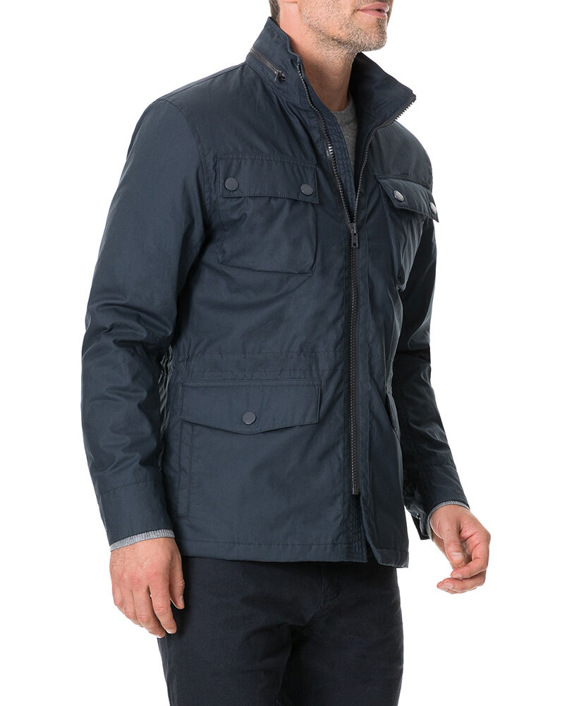 Leithfield 4 Oz Staywax Jacket, MIDNIGHT, Back