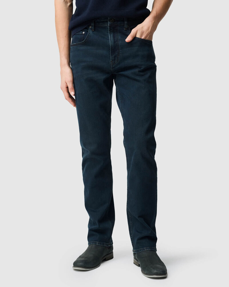 Linden Relaxed Fit Italian Denim, BLUE BLACK, Front