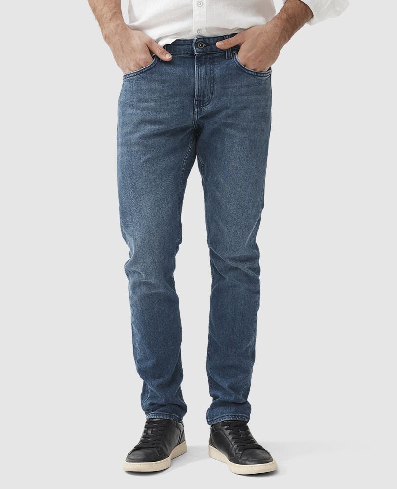 Jean Slim Fit denim italien Oaro, BLEU BRILLANT, Front