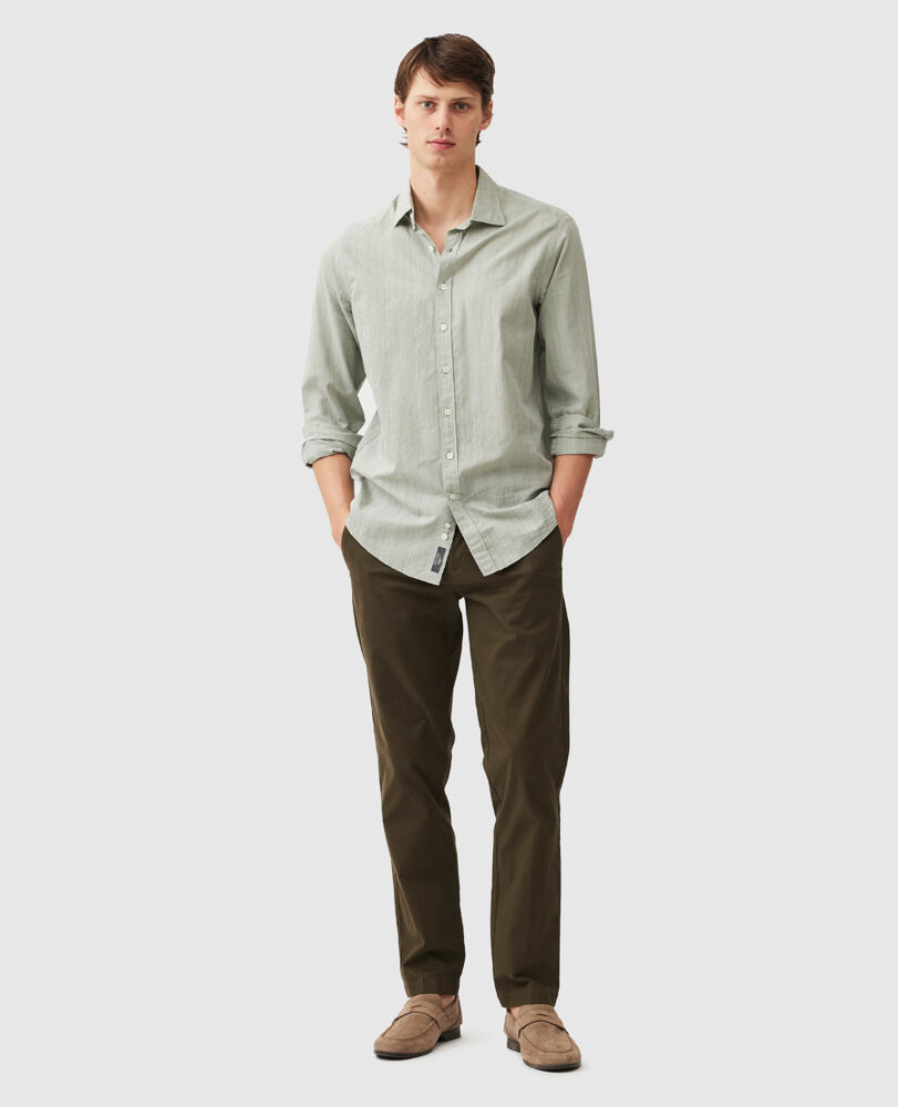 Ingleton Shirt, EUCALYPTUS, Off Front