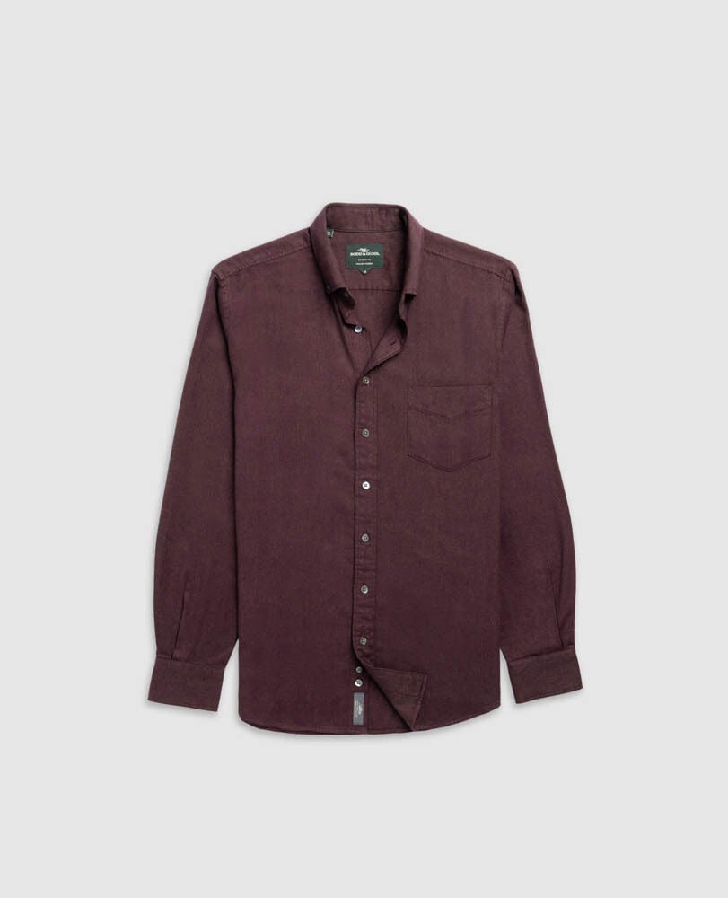 Barrhill Sports Fit Shirt, MULBERRY, Flat Lay