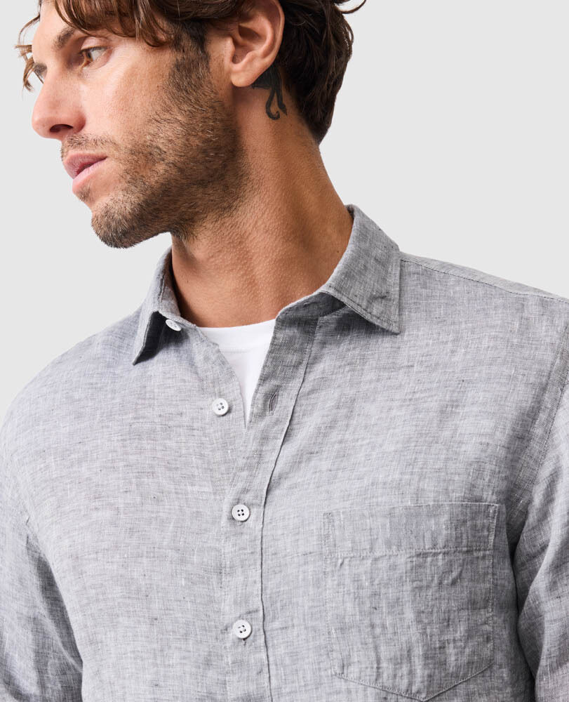 Coromandel Sports Fit Shirt, SMOKE, Detail 3