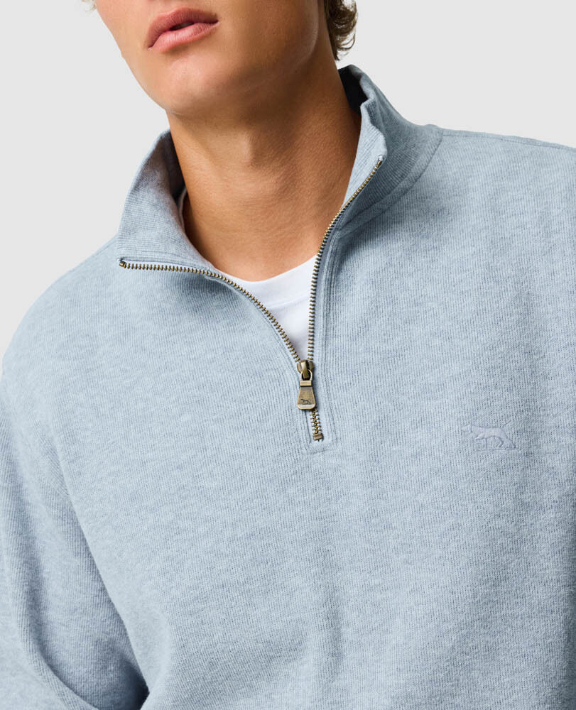 Sweatshirt col 1/4 zip alton ave, BRISE DE MER, Flat Lay